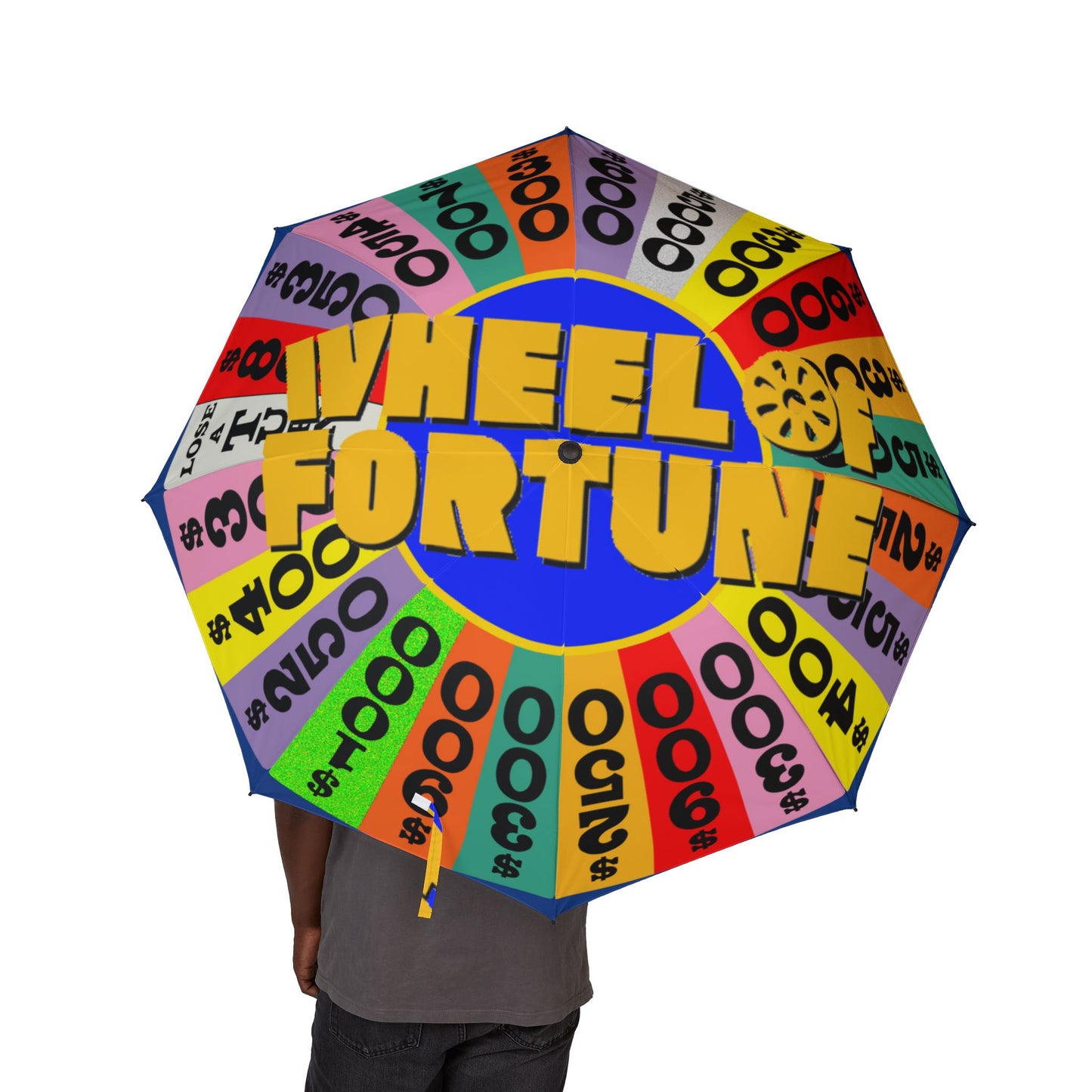 Wheel of Fortune Game Show Umbrella, Fun TV Show Fan Gift, Folding Umbrella
