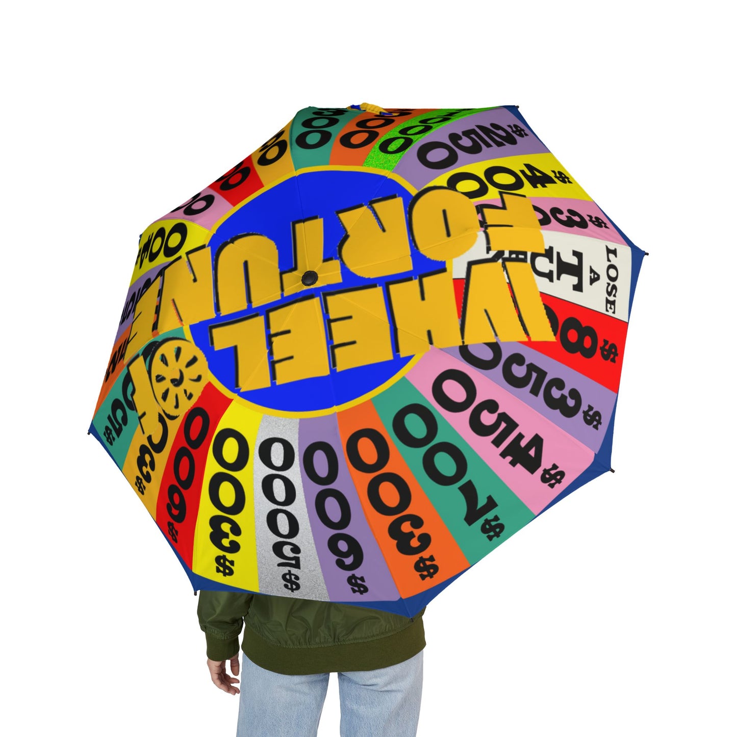Wheel of Fortune Game Show Umbrella, Fun TV Show Fan Gift, Folding Umbrella