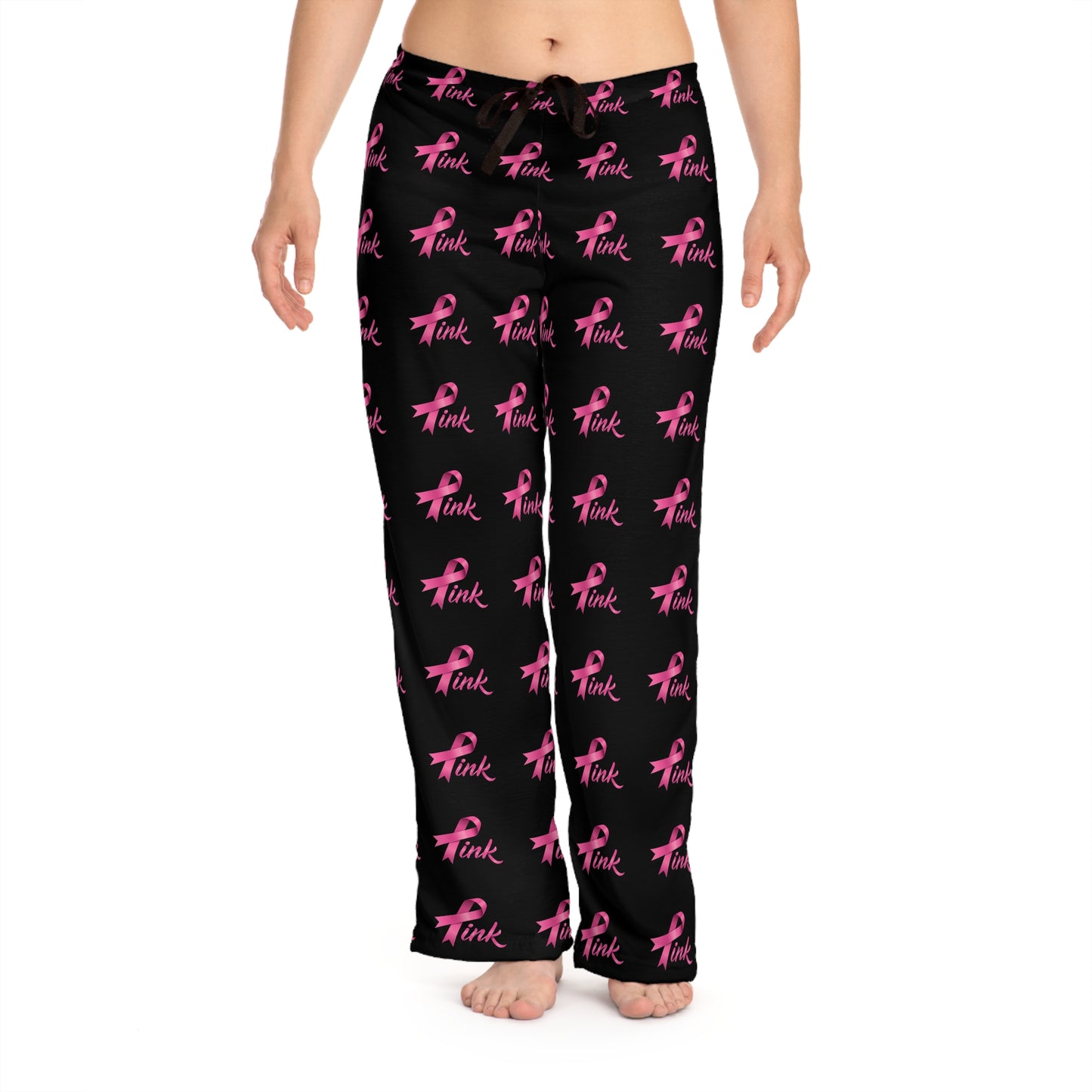 Pink Ribbon Breast Cancer Awareness Women's Pajama Pants