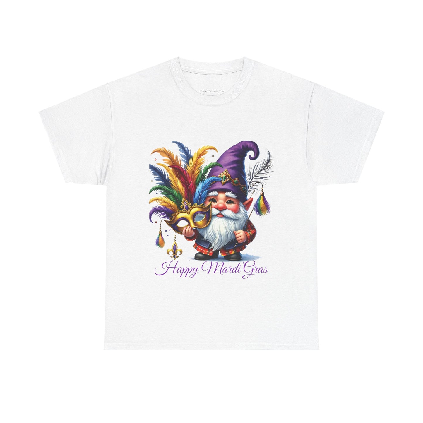 Mardi Gras Gnomes Graphic T-Shirt, Unisex Carnival Tee, Carnival