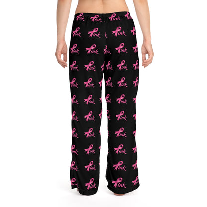 Pink Ribbon Breast Cancer Awareness Women's Pajama Pants