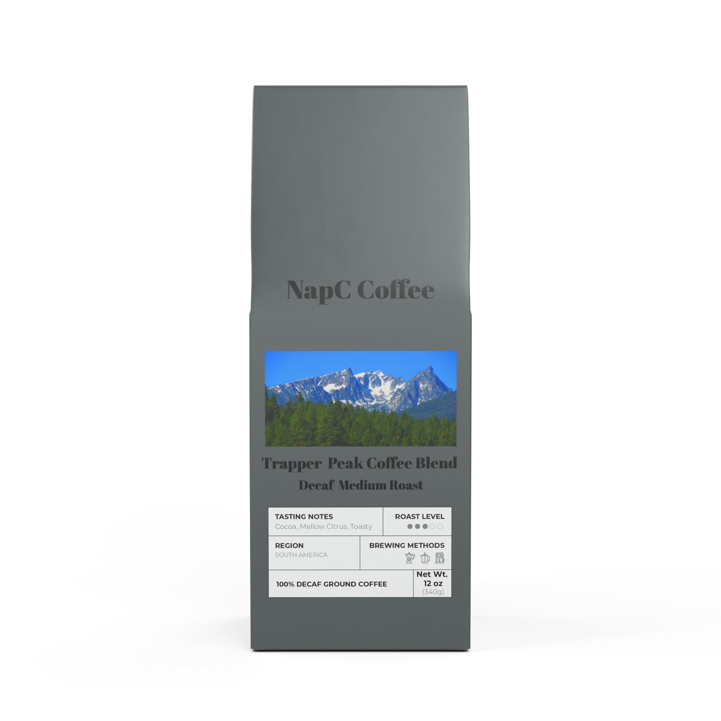Trapper Peak Decaf Coffee Blend (Medium Roast)