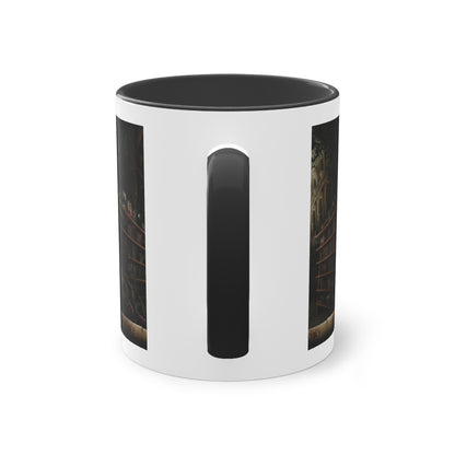 3D Magical Bookshelf Coffee Mug, 11oz - Unique Tea Cup, Gift for Book Lovers,