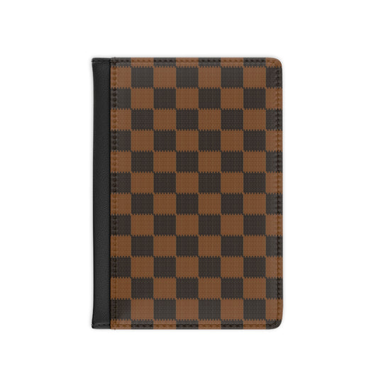 Patchwork Passport Cover, Travel Wallet Holder, Chess Pattern Organizer