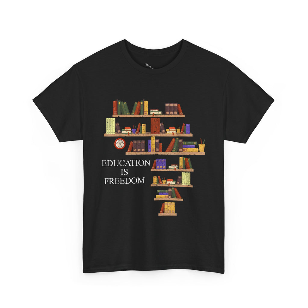 Black History Bookshelf Shaped like Africa Graphic T-Shirt, Melanin, Pride, BLM