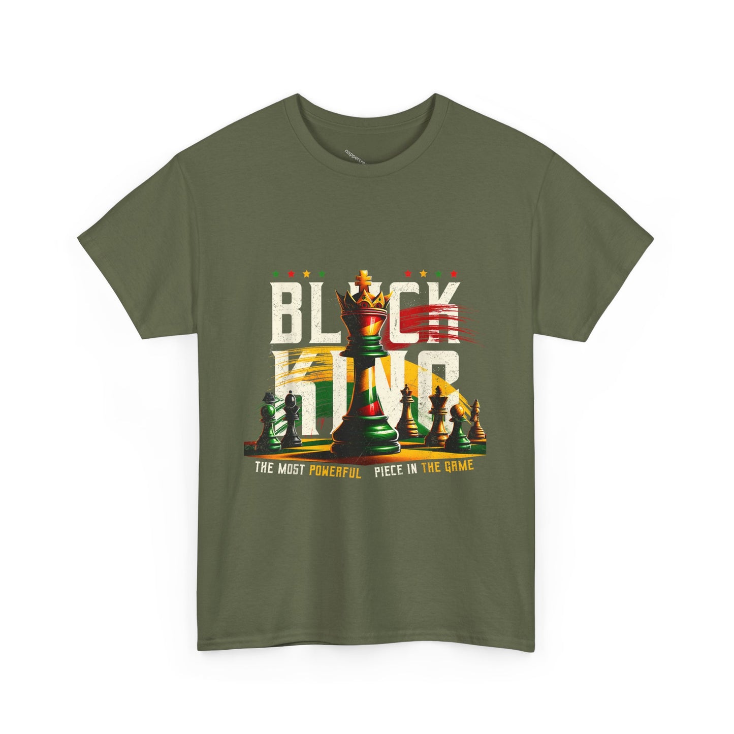 Black Is King Chess Piece Graphic T-Shirt, Black History, Melanin Pride, BLM
