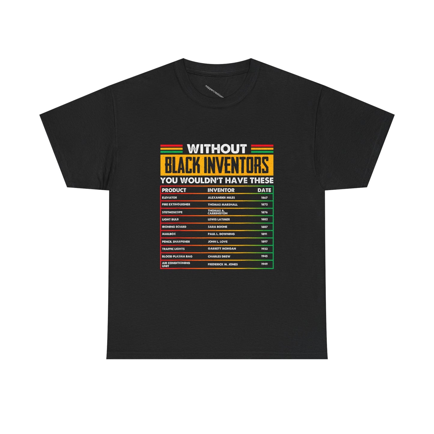 Afro America Black Inventors Retro T-Shirt, Melanin, Pride, BLM, Black History