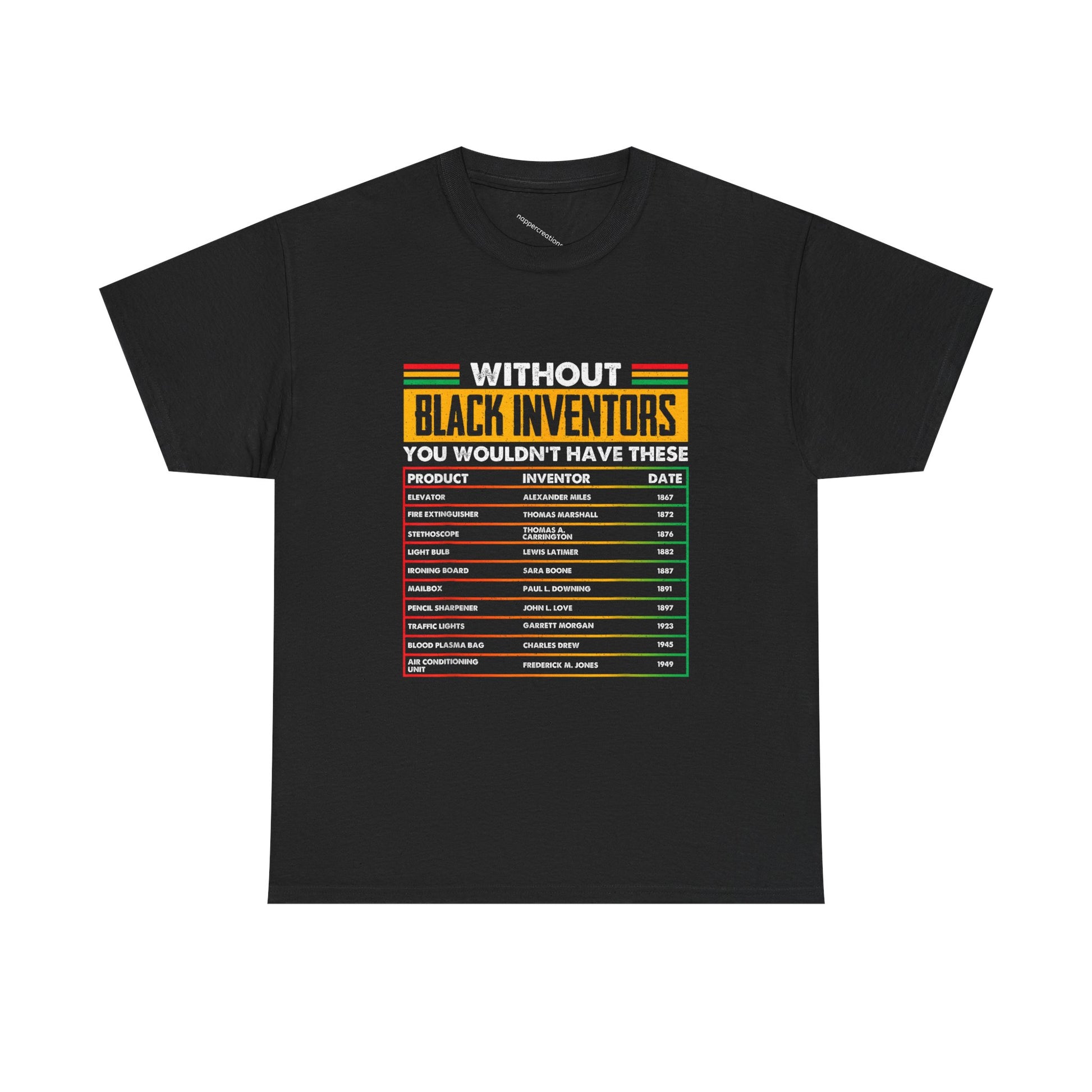 Afro America Black Inventors Retro T-Shirt, Melanin, Pride, BLM, Black History