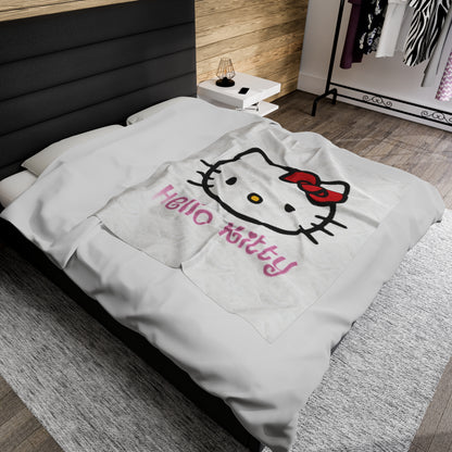 Hello Kitty Velveteen Plush Blanket