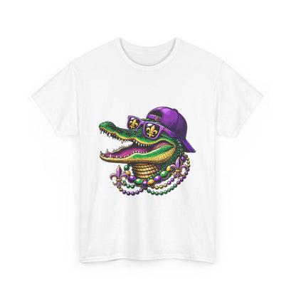 Mardi Gras New Orleans Alligator Graphic T-Shirt, New Orleans Fans, Swamp, Bayou