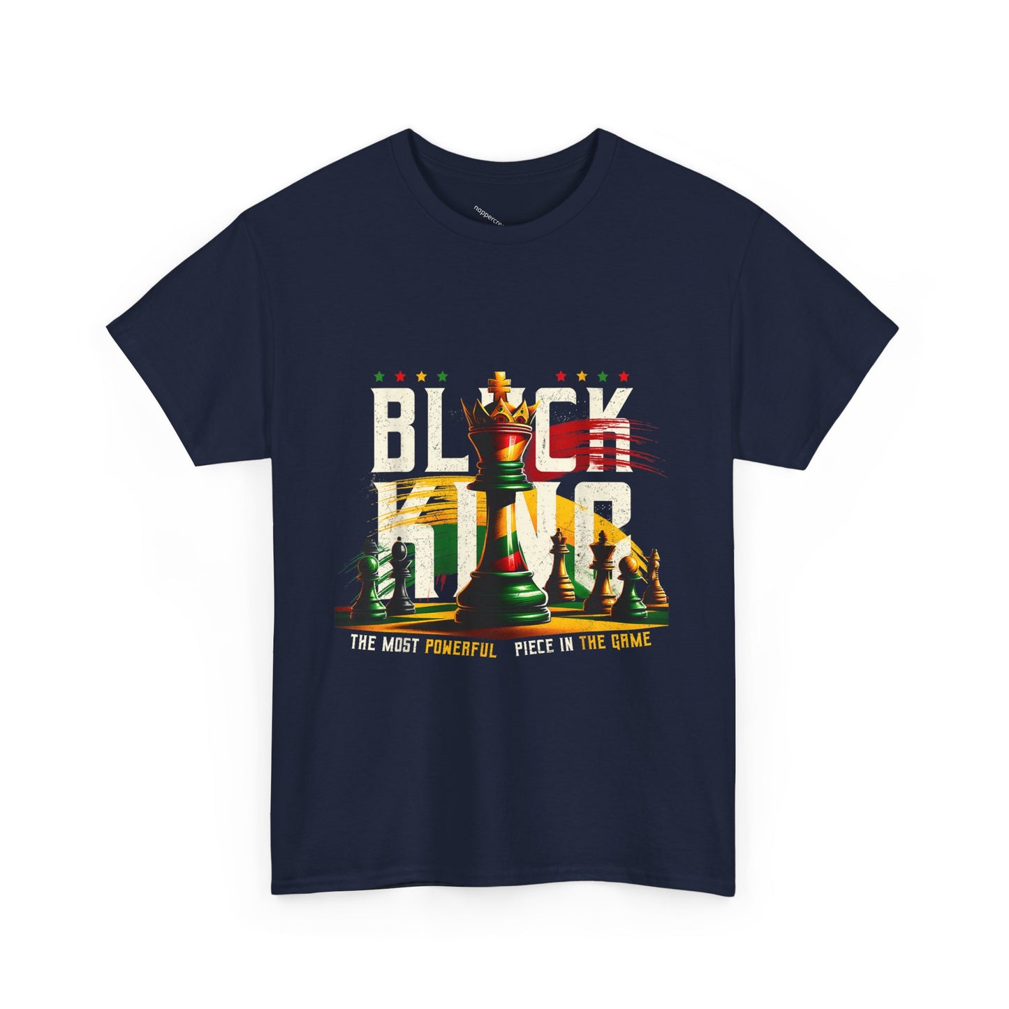 Black Is King Chess Piece Graphic T-Shirt, Black History, Melanin Pride, BLM