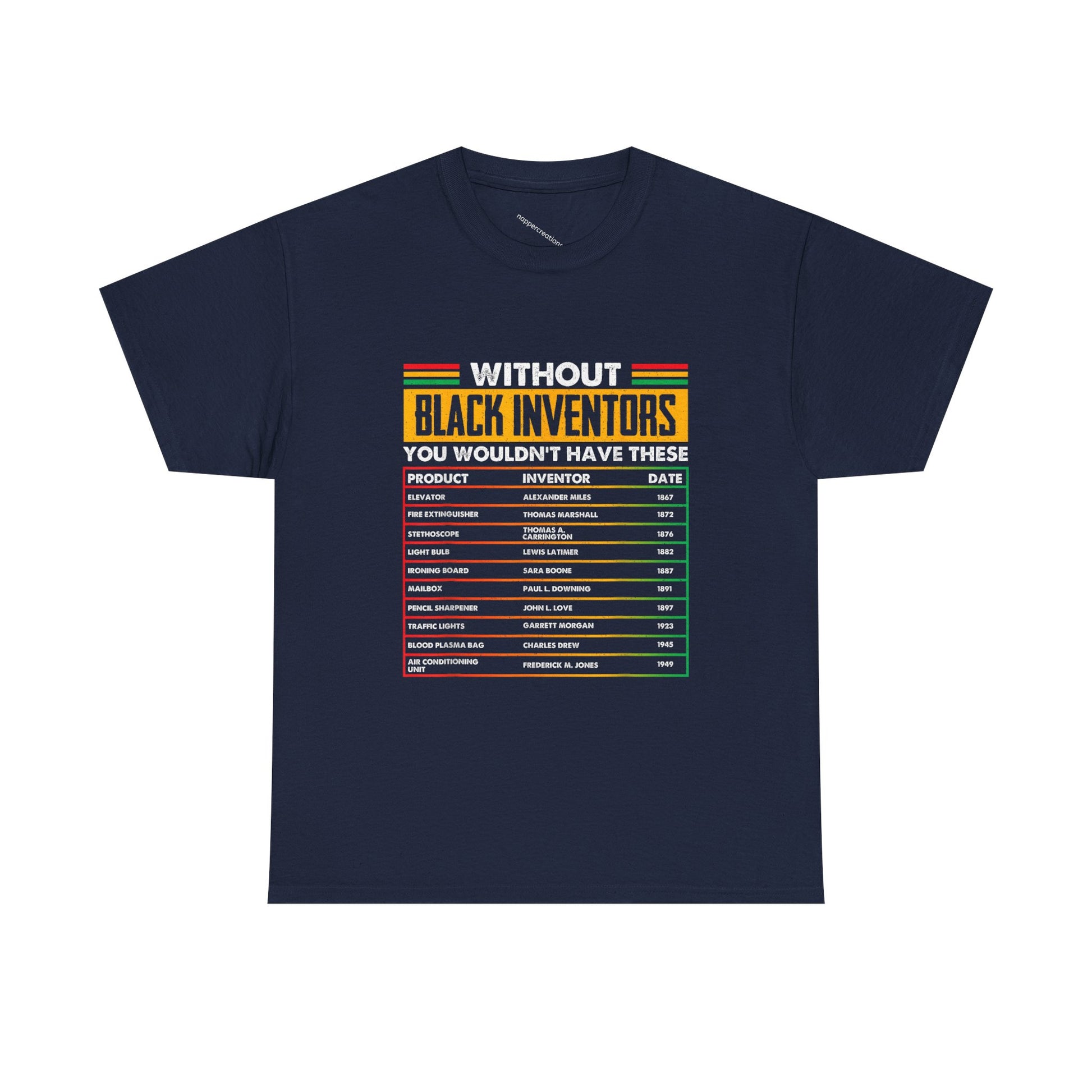 Afro America Black Inventors Retro T-Shirt, Melanin, Pride, BLM, Black History