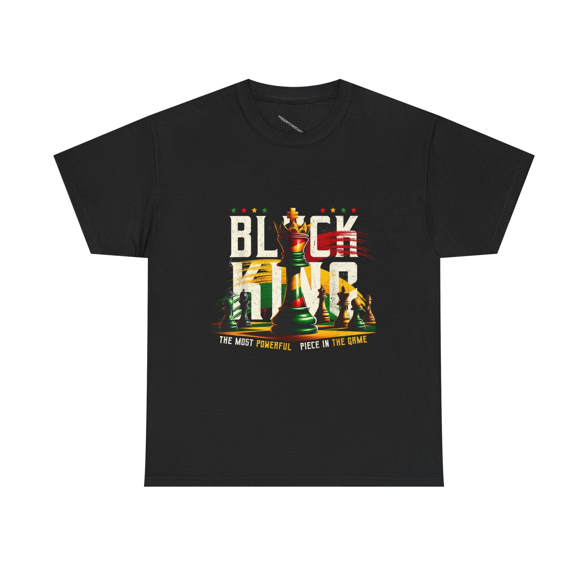 Black Is King Chess Piece Graphic T-Shirt, Black History, Melanin Pride, BLM