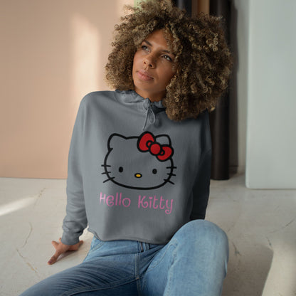 Hello Kitty Crop Top Hoodie Long Sweater