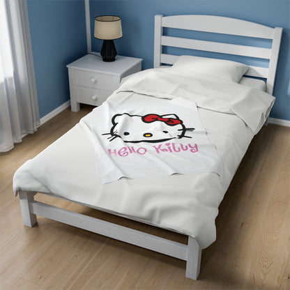 Hello Kitty Velveteen Plush Blanket