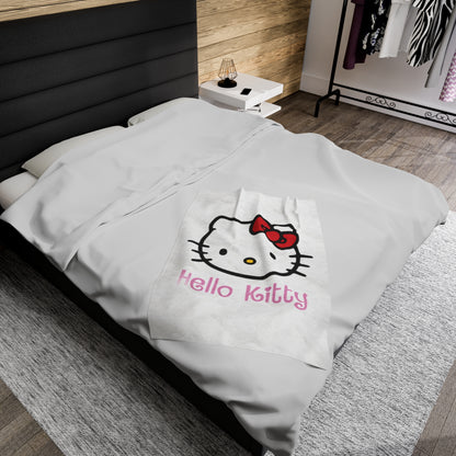 Hello Kitty Velveteen Plush Blanket