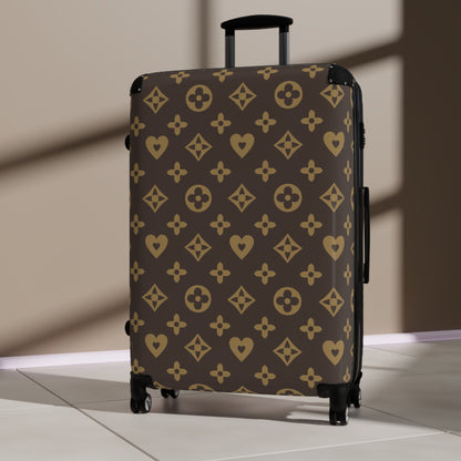 Flower Suitcase, Expendable Luggage, Trendy Carry-On Bag, Weekender