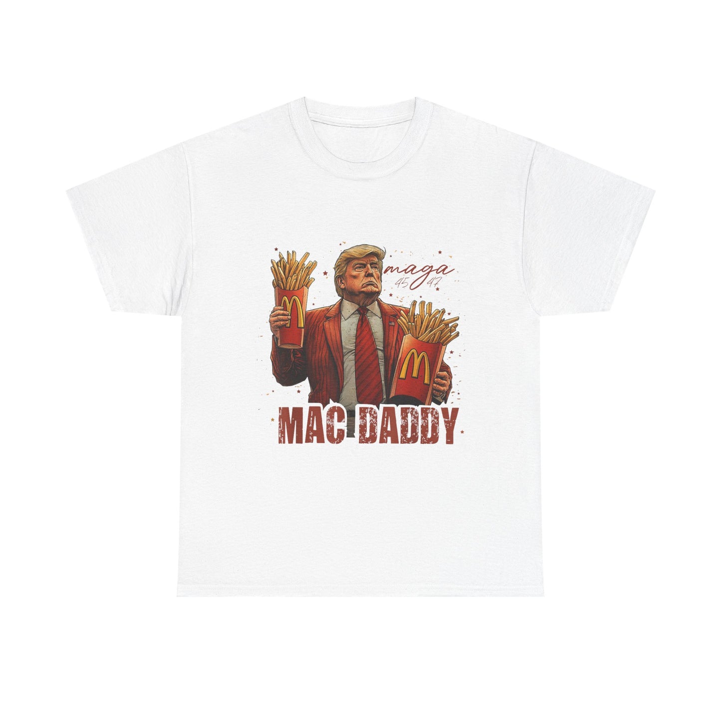 Political Graphic T-Shirt, Donald Trump, Mac Daddy President Trump, McDonald's