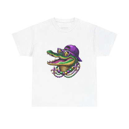 Mardi Gras New Orleans Alligator Graphic T-Shirt, New Orleans Fans, Swamp, Bayou