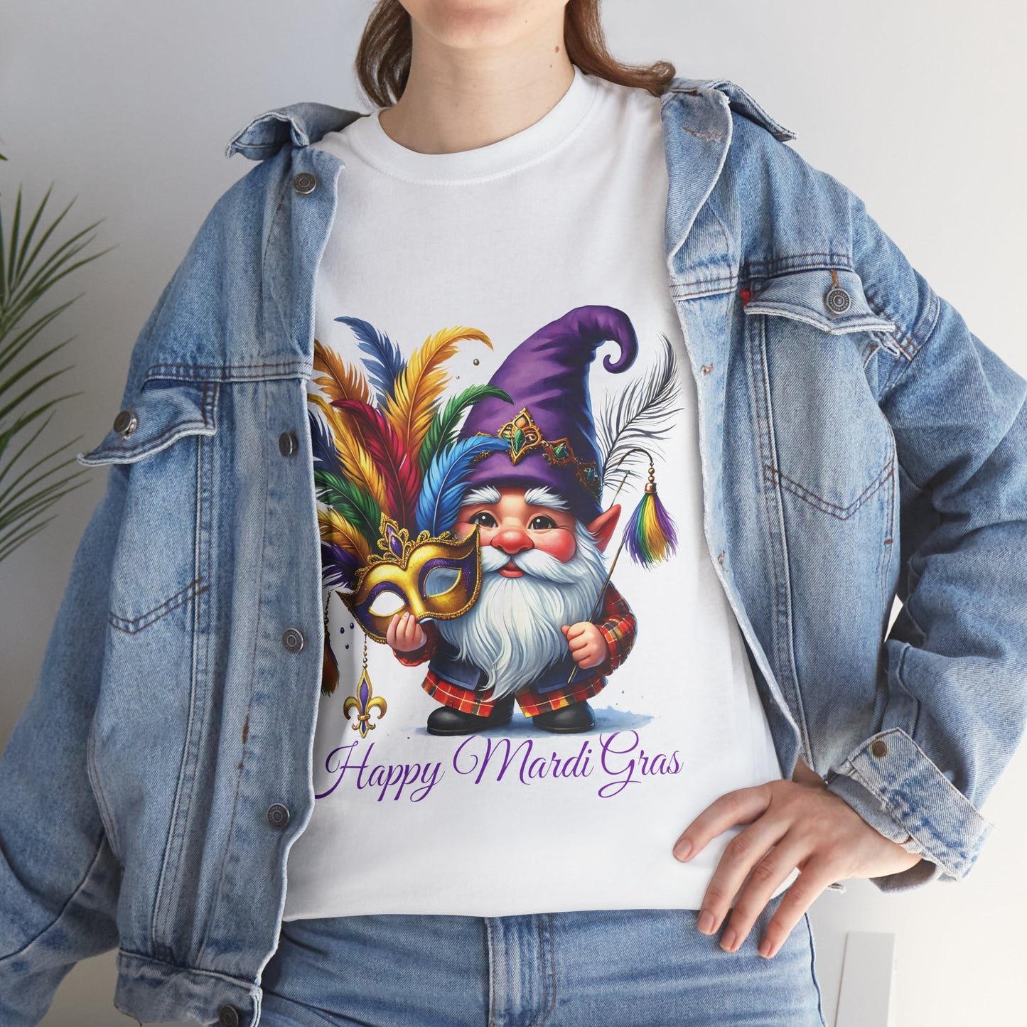 Mardi Gras Gnomes Graphic T-Shirt, Unisex Carnival Tee, Carnival