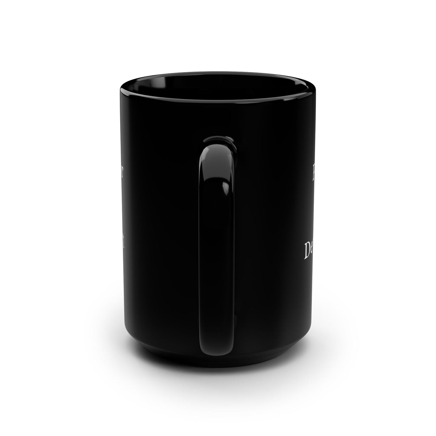 Lion Inspirational Motivational Black Mug, 15oz