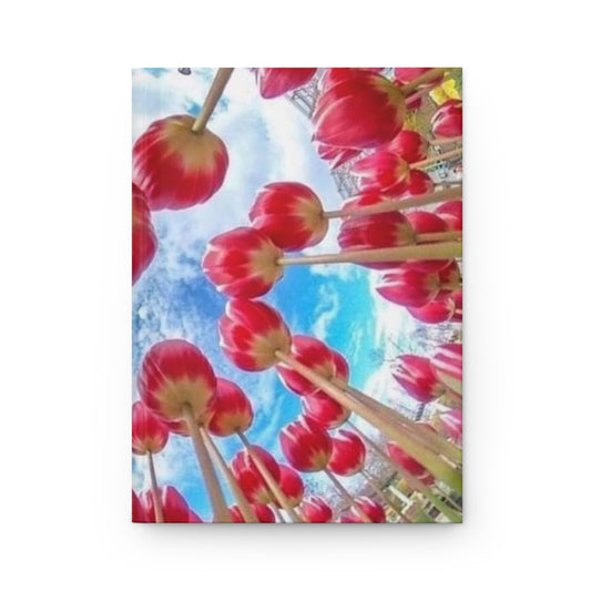 Field of Tulips Hardcover Journal Book Matte