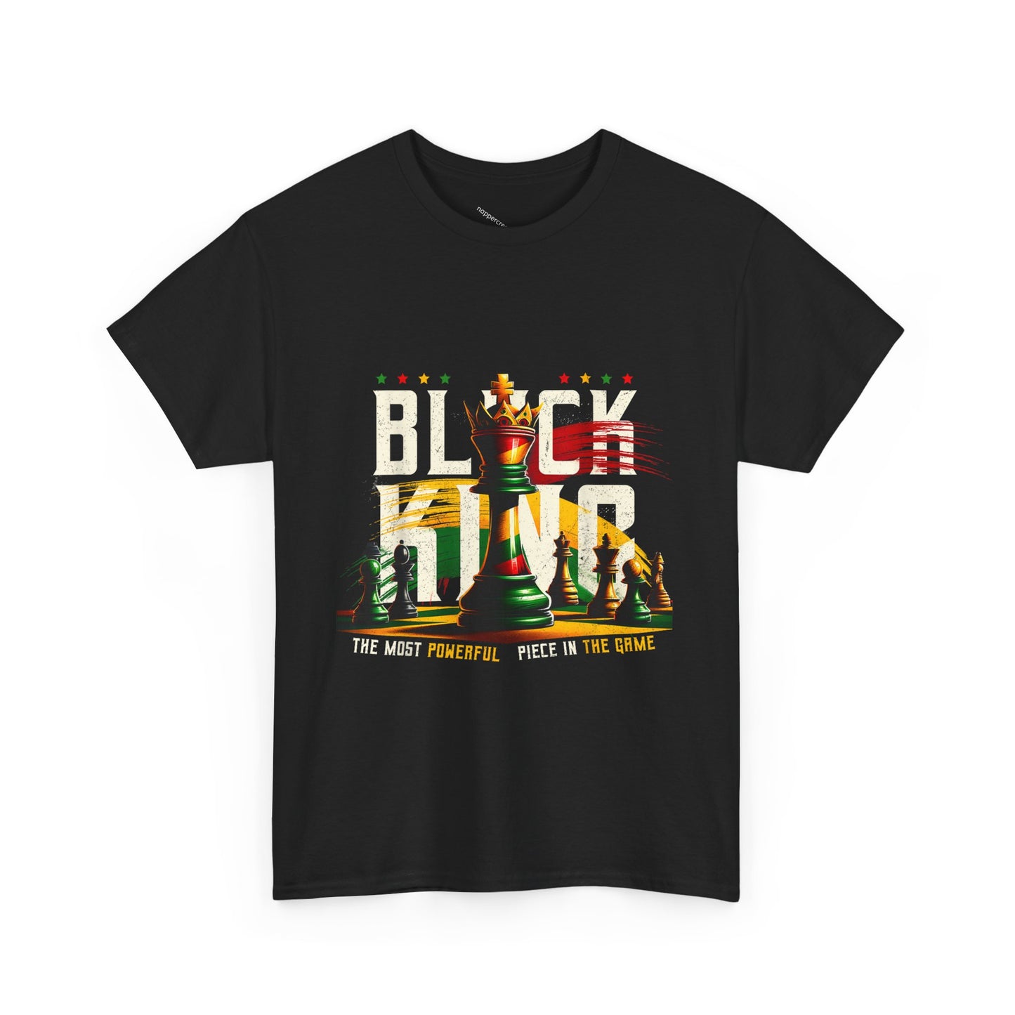 Black Is King Chess Piece Graphic T-Shirt, Black History, Melanin Pride, BLM