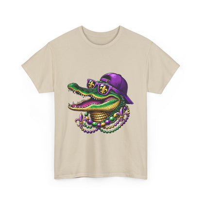 Mardi Gras New Orleans Alligator Graphic T-Shirt, New Orleans Fans, Swamp, Bayou