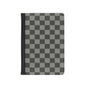 Gray Patchwork Passport Cover, Travel Wallet Holder, Chess Pattern Organizer
