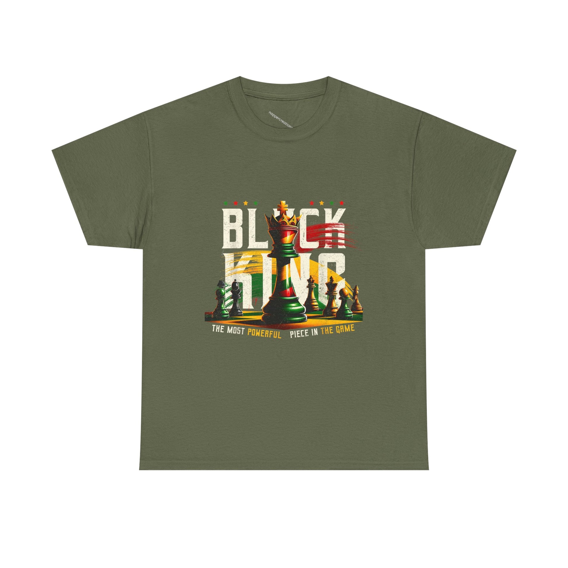 Black Is King Chess Piece Graphic T-Shirt, Black History, Melanin Pride, BLM
