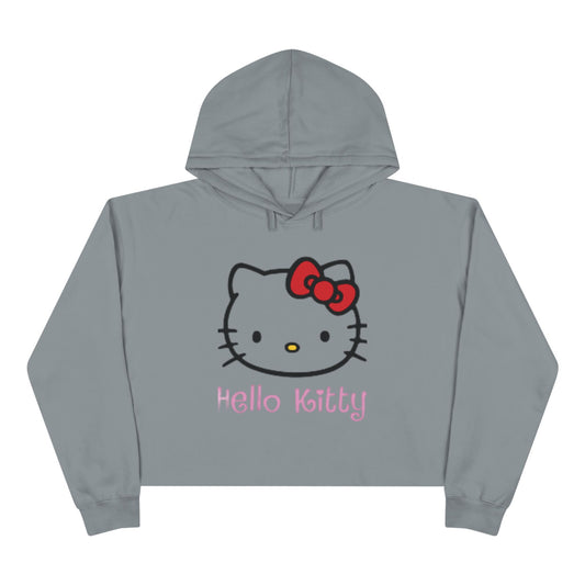 Hello Kitty Crop Top Hoodie Long Sweater