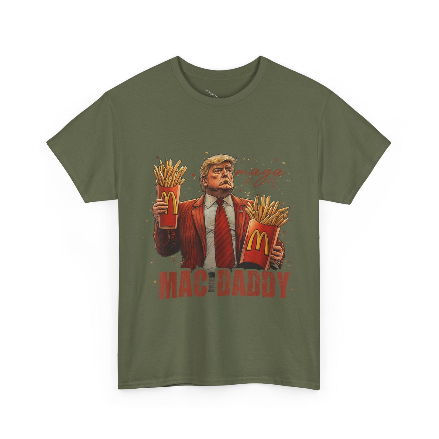 Political Graphic T-Shirt, Donald Trump, Mac Daddy President Trump, McDonald's