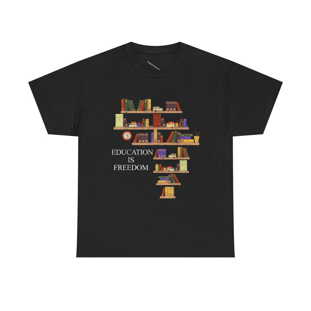 Black History Bookshelf Shaped like Africa Graphic T-Shirt, Melanin, Pride, BLM