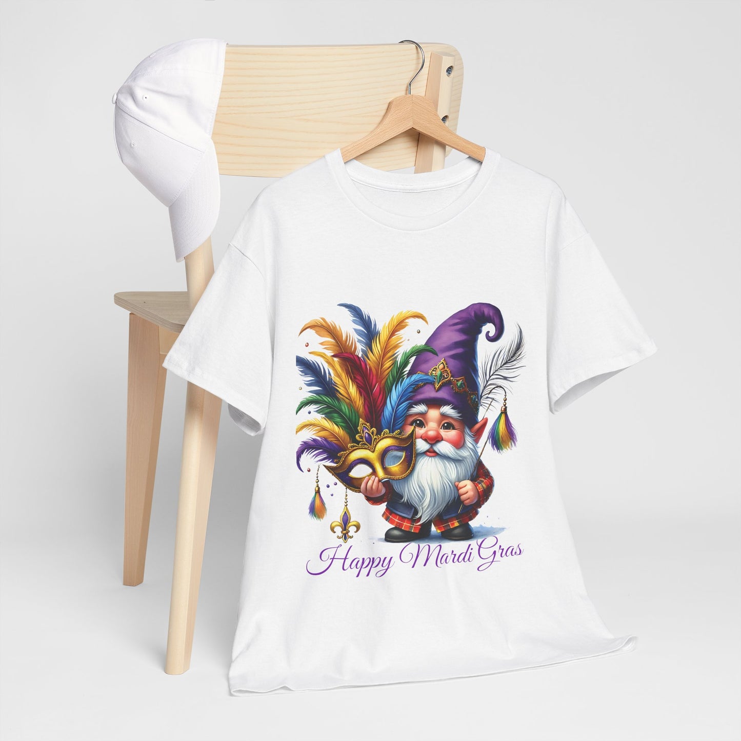 Mardi Gras Gnomes Graphic T-Shirt, Unisex Carnival Tee, Carnival